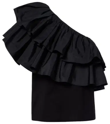 Max Mara Elegante Orca ruffled one-shoulder cotton top | Thumbnail 1