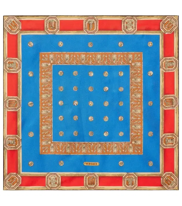 Versace Printed silk twill scarf