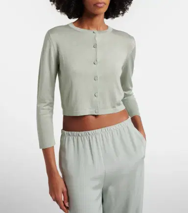 Max Mara Faretra silk and cashmere cardigan | Thumbnail 4 Max Mara Faretra silk and cashmere cardigan | Thumbnail 4