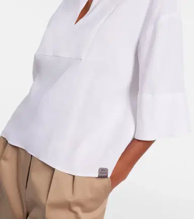 Max Mara Sospiro linen-blend top | Thumbnail 2