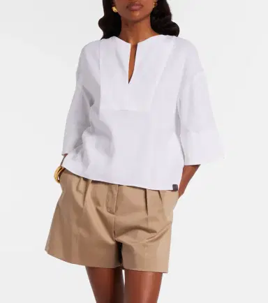 Max Mara Sospiro linen-blend top | Thumbnail 3