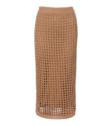 Max Mara Geode open-knit cotton midi skirt | Thumbnail 1