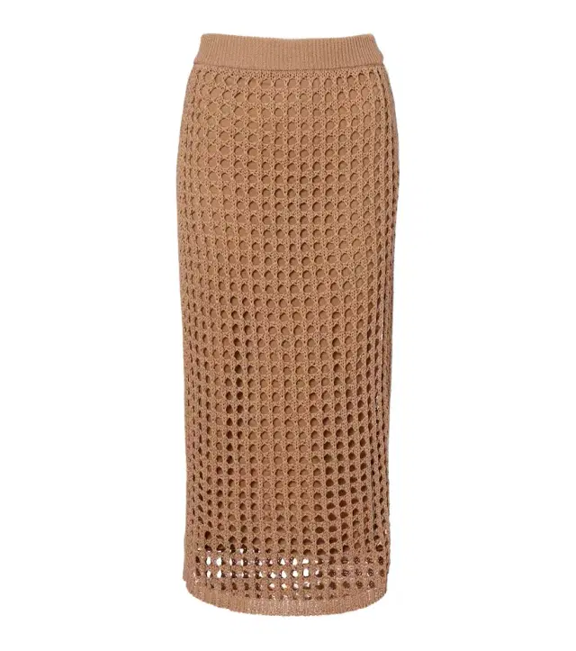 Max Mara Geode open-knit cotton midi skirt