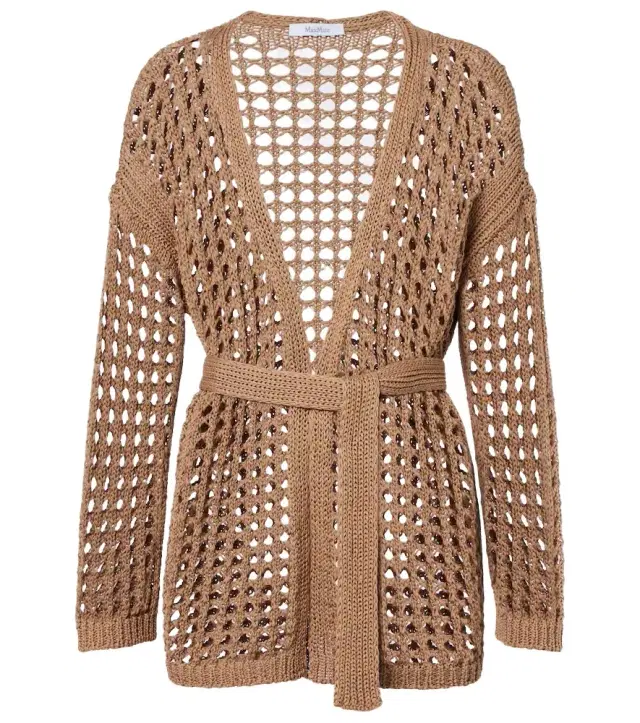 Max Mara Gelo open-knit cotton wrap cardigan