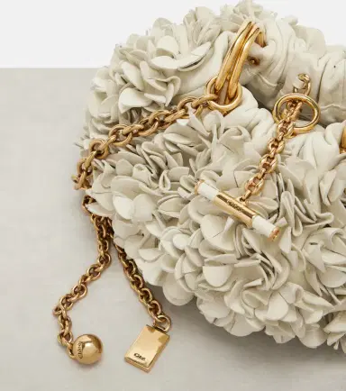 Chloé Chloé Chloé Plissé floral leather shoulder bag | Thumbnail 2
