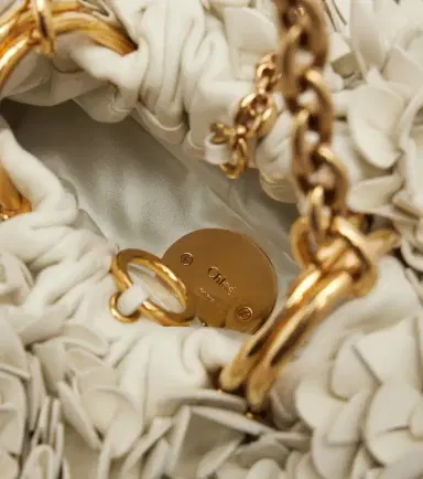 Chloé Chloé Chloé Plissé floral leather shoulder bag | Thumbnail 4