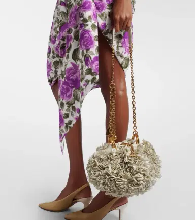 Chloé Chloé Chloé Plissé floral leather shoulder bag | Thumbnail 7