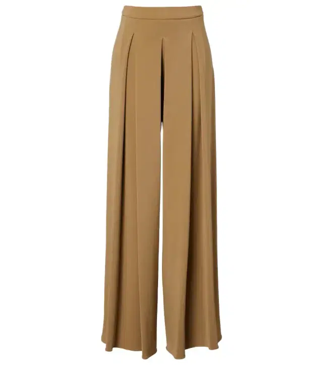 Pleated wide-leg pants