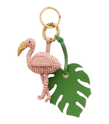 Chloé Chloé Chloé Symbols Flamingo raffia keychain | Thumbnail 1