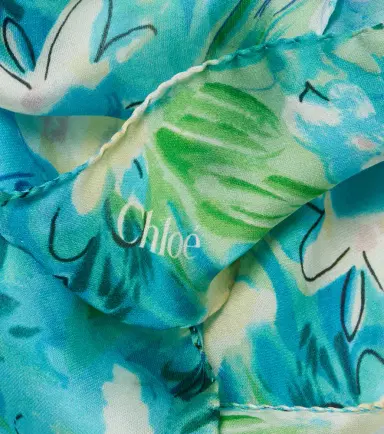 Chloé Chloé Chloé Wild Flowers floral silk scarf | Thumbnail 3