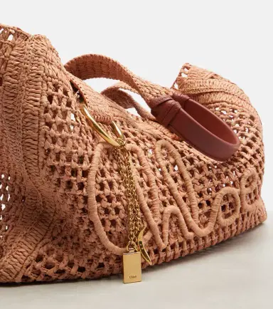 Chloé Chloé Summer Banana raffia tote bag | Thumbnail 4