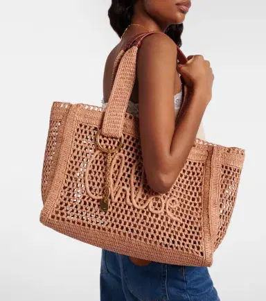 Chloé Chloé Summer Banana raffia tote bag | Thumbnail 6