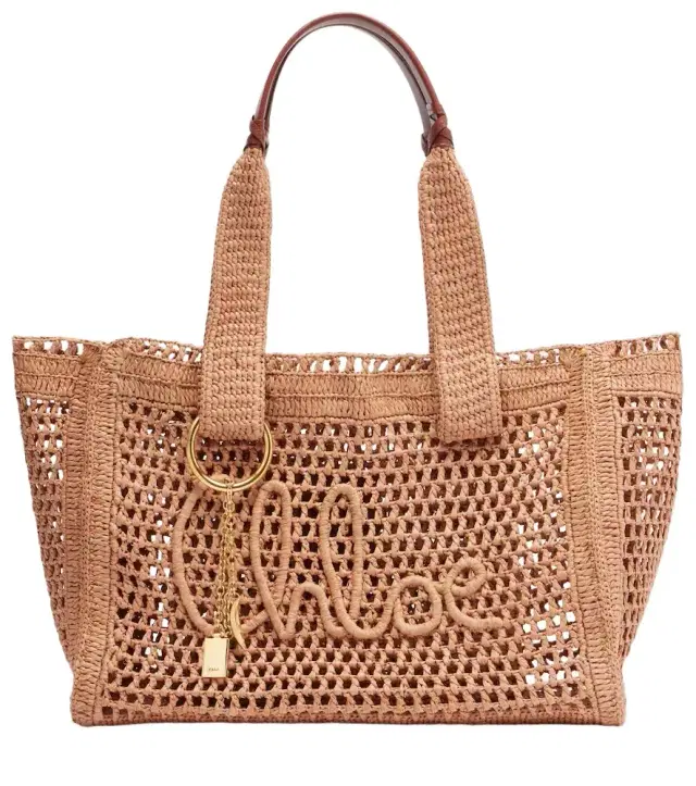 Chloe Chloé Summer Banana raffia tote bag