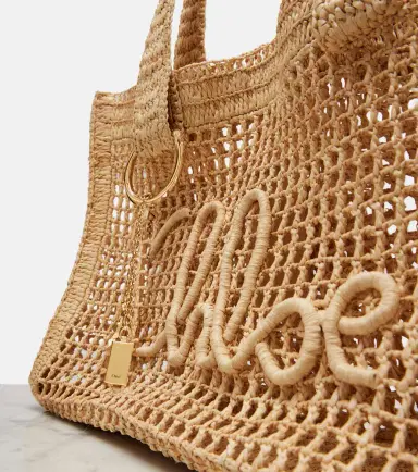 Chloé Chloé Summer Banana East-West raffia tote bag | Thumbnail 2