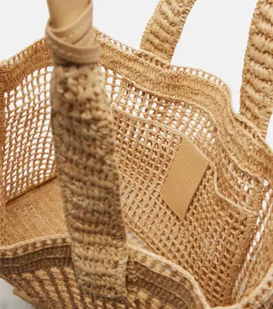 Chloé Chloé Summer Banana East-West raffia tote bag | Thumbnail 4