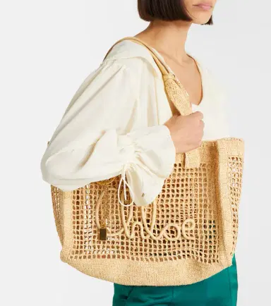 Chloé Chloé Summer Banana East-West raffia tote bag | Thumbnail 5