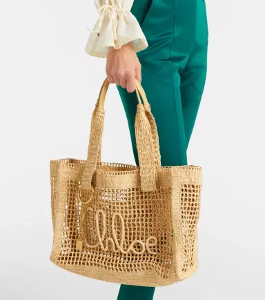 Chloé Chloé Summer Banana East-West raffia tote bag | Thumbnail 6