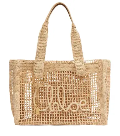 Chloé Chloé Summer Banana East-West raffia tote bag | Thumbnail 1
