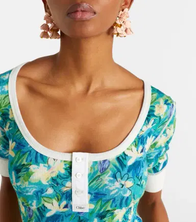 Chloé Chloé Flower Cloud enamel drop earrings | Thumbnail 6