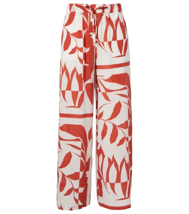 Max Mara Voto printed silk wide-leg pants