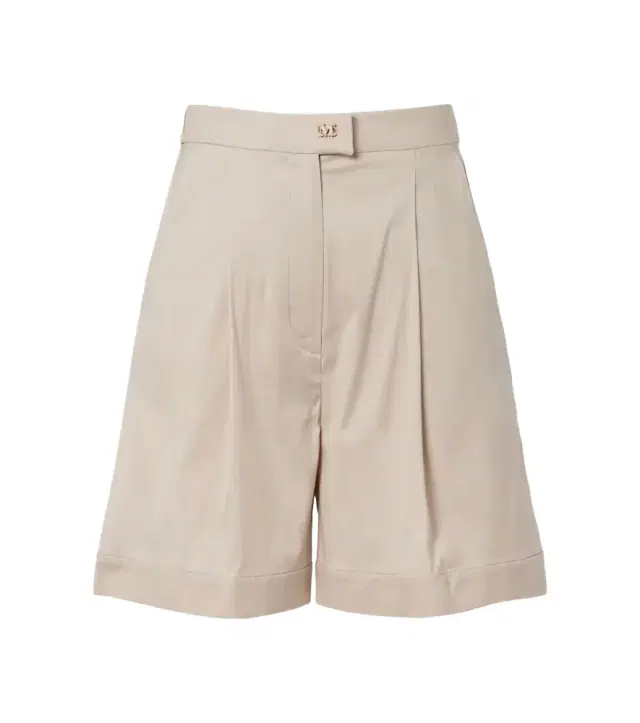 Max Mara Medeola pleated cotton-blend Bermuda shorts