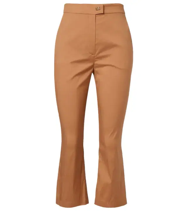 Curve cotton-blend cropped straight pants