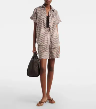 Max Mara Omelia printed cotton Bermuda shorts | Thumbnail 5