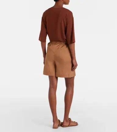 Max Mara Medeola pleated cotton-blend Bermuda shorts | Thumbnail 5 Max Mara Medeola pleated cotton-blend Bermuda shorts | Thumbnail 5