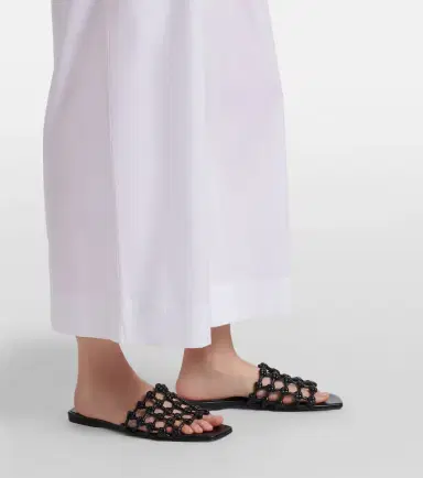 Max Mara Pece cropped cotton-blend wide-leg pants | Thumbnail 3 Max Mara Pece cropped cotton-blend wide-leg pants | Thumbnail 3