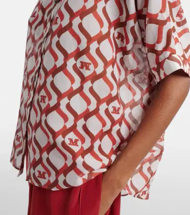 Max Mara Ariete printed cotton and silk shirt | Thumbnail 2