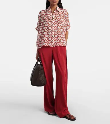Max Mara Ariete printed cotton and silk shirt | Thumbnail 4
