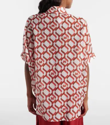 Max Mara Ariete printed cotton and silk shirt | Thumbnail 5