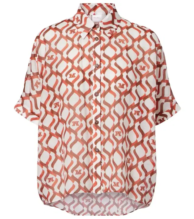 Max Mara Ariete printed cotton and silk shirt