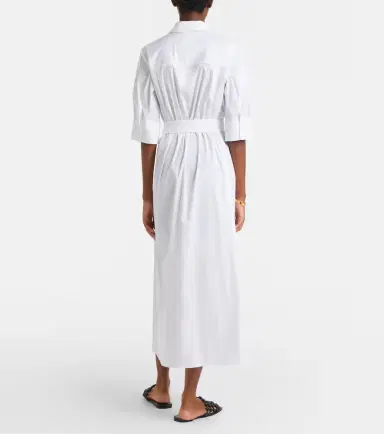 Max Mara Cognac cotton-blend midi dress | Thumbnail 3