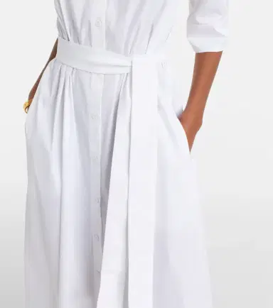 Max Mara Cognac cotton-blend midi dress | Thumbnail 5