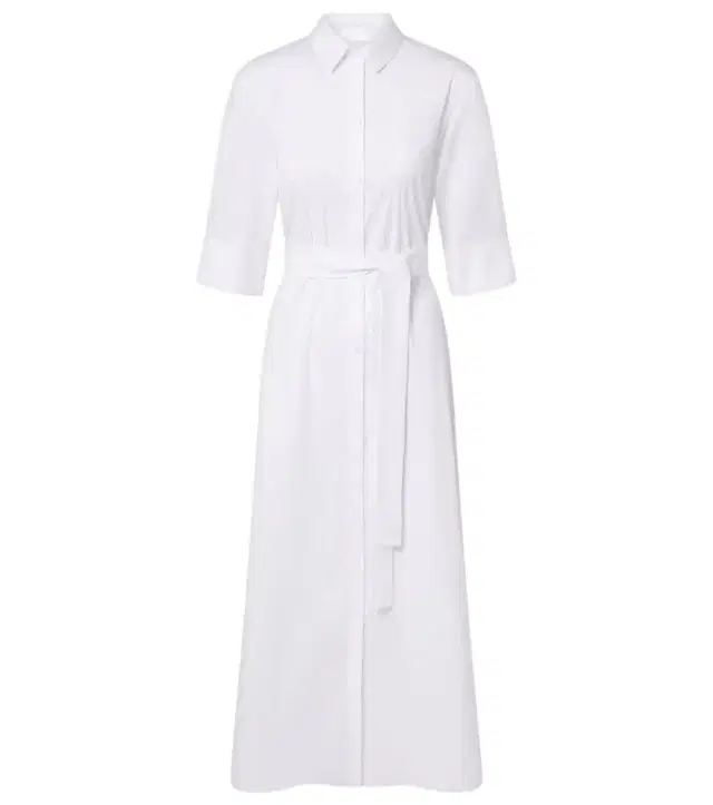 Max Mara Cognac cotton-blend midi dress