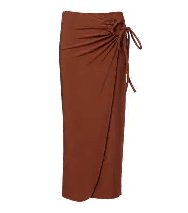 Max Mara Afoso gathered jersey wrap skirt | Thumbnail 1