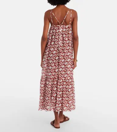 Max Mara Alisso printed cotton and silk midi dress | Thumbnail 2 Max Mara Alisso printed cotton and silk midi dress | Thumbnail 2