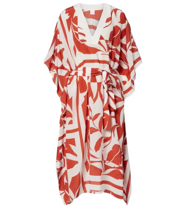 Max Mara Lancia floral silk beach dress