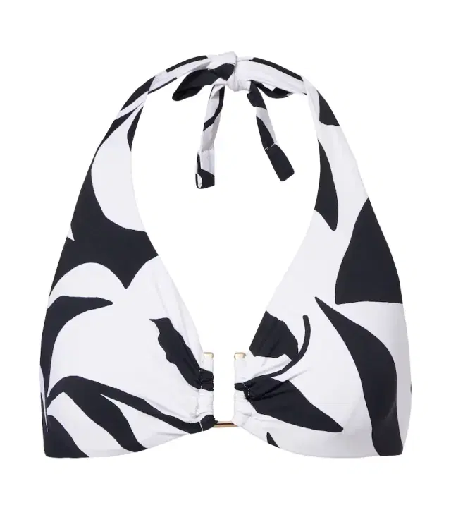 Max Mara Avena floral halterneck bikini top