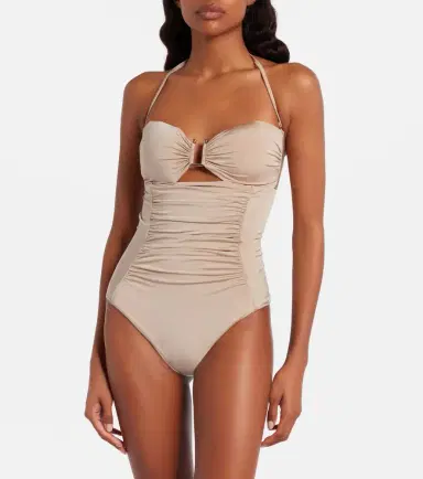 Max Mara Curva ruched halterneck swimsuit | Thumbnail 6 Max Mara Curva ruched halterneck swimsuit | Thumbnail 6