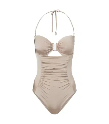 Max Mara Curva ruched halterneck swimsuit | Thumbnail 1 Max Mara Curva ruched halterneck swimsuit | Thumbnail 1