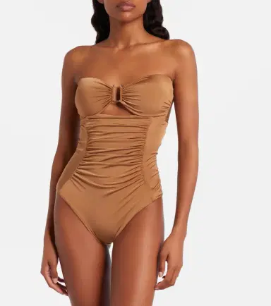 Max Mara Curva ruched halterneck swimsuit | Thumbnail 2 Max Mara Curva ruched halterneck swimsuit | Thumbnail 2