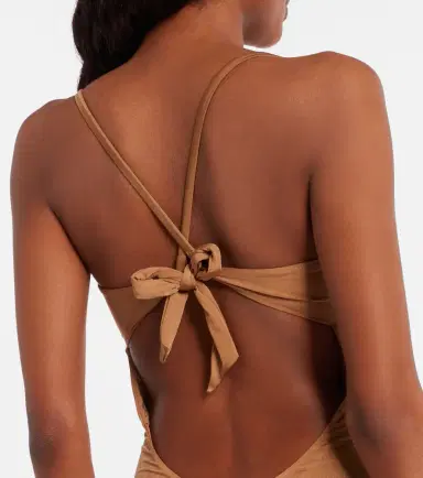 Max Mara Curva ruched halterneck swimsuit | Thumbnail 3 Max Mara Curva ruched halterneck swimsuit | Thumbnail 3