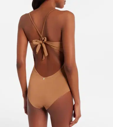 Max Mara Curva ruched halterneck swimsuit | Thumbnail 4 Max Mara Curva ruched halterneck swimsuit | Thumbnail 4