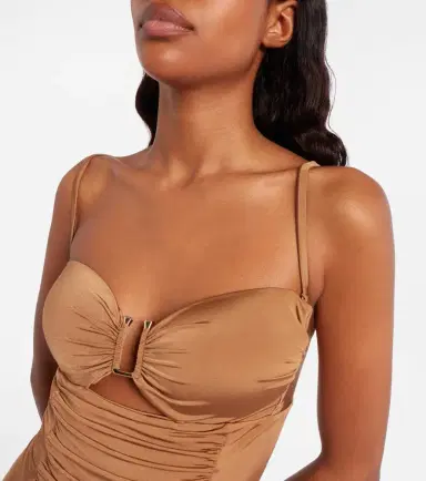 Max Mara Curva ruched halterneck swimsuit | Thumbnail 5 Max Mara Curva ruched halterneck swimsuit | Thumbnail 5