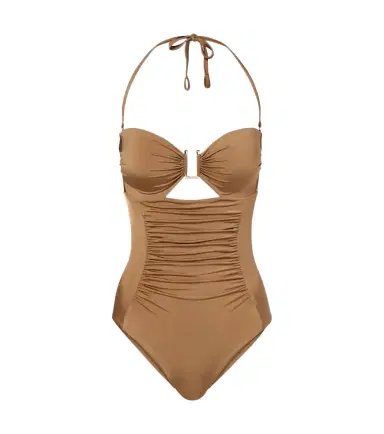 Max Mara Curva ruched halterneck swimsuit | Thumbnail 1 Max Mara Curva ruched halterneck swimsuit | Thumbnail 1