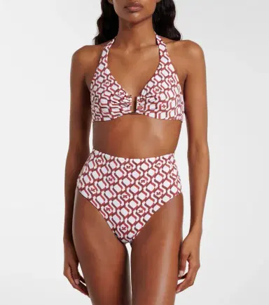 Max Mara Avena printed halterneck bikini top | Thumbnail 2