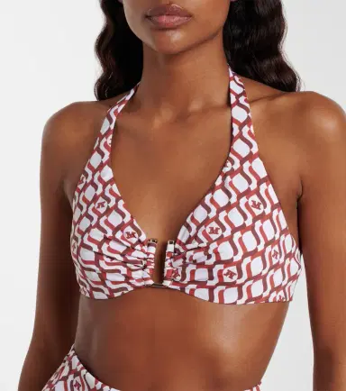 Max Mara Avena printed halterneck bikini top | Thumbnail 4
