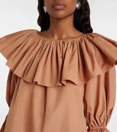 Chloé Chloé Ruffled cotton poplin blouse | Thumbnail 2